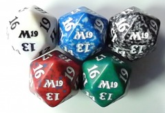 Complete Set of 5 Core Set 2019 M19 Spindown D20 Dice MTG Magic